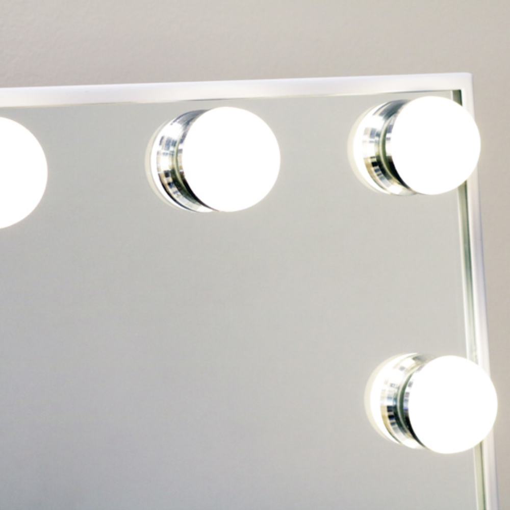 Add some glamour with the 12 Bulb LED Hollywood Makeup Mirror with Swivel Stand - 410mm featuring a compact design, swivel function and 12 stylish bulbs