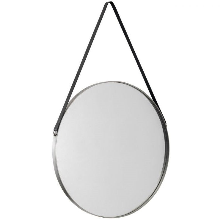 Opera Round Pewter Mirror