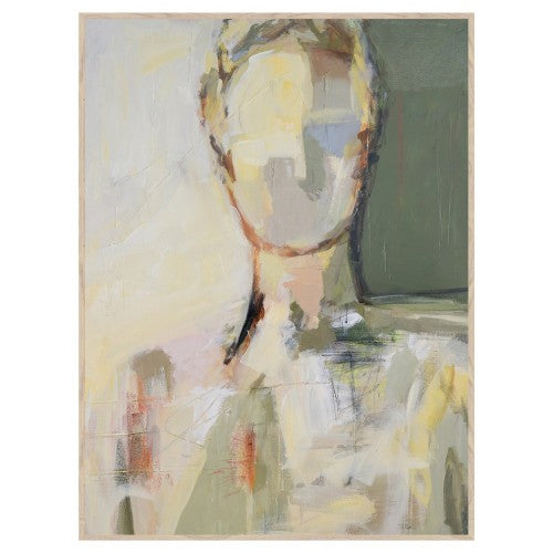 Modern minimalist design meets classic portraiture, perfect for neutral walls with the Scatterbox Isaac canvas art painting.