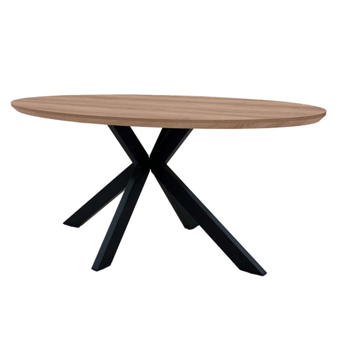Malin Oval Dining Table 2.2m Light Walnut