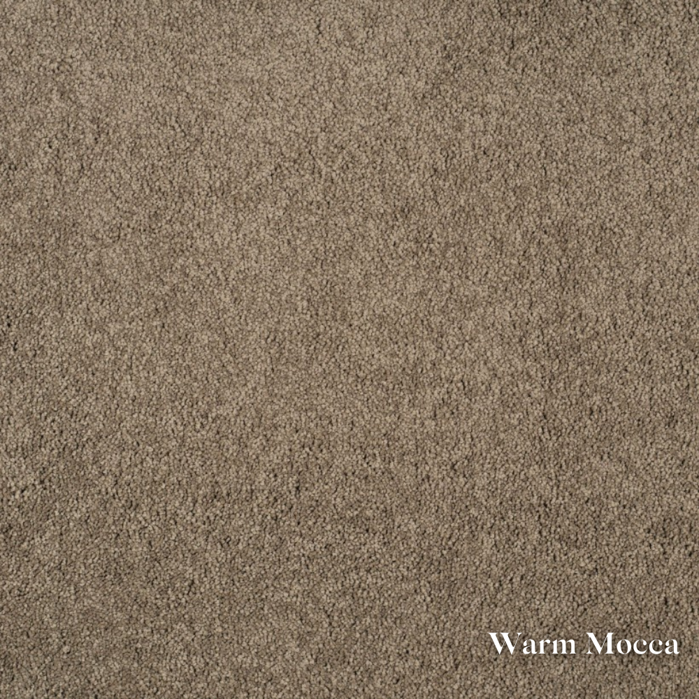 Textured brown color swatch labeled 'Warm Mocca'.
