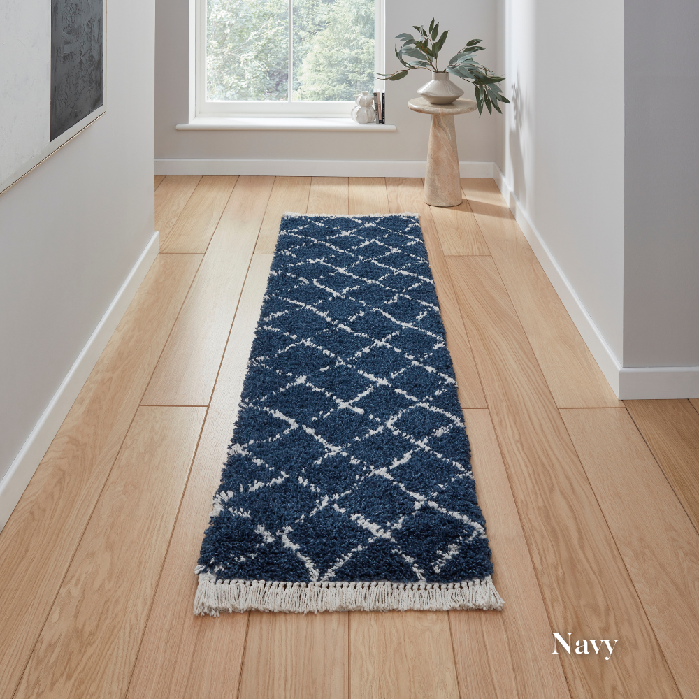 Add bohemian charm with Boho Berber Machine Made Shaggy Rugs range featuring plush shaggy pile, durable polypropylene and stylish fringes.