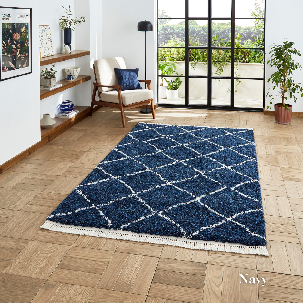 Add bohemian charm with Boho Berber Machine Made Shaggy Rugs range featuring plush shaggy pile, durable polypropylene and stylish fringes.