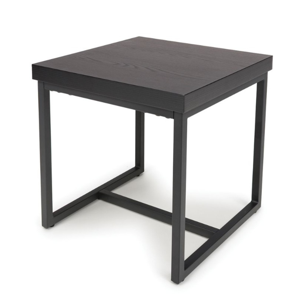 The Boston End Table in Black Ash boasts a robust SmarTops® surface, resilient iron legs and a stylishly compact design, an ideal addition to any setting.