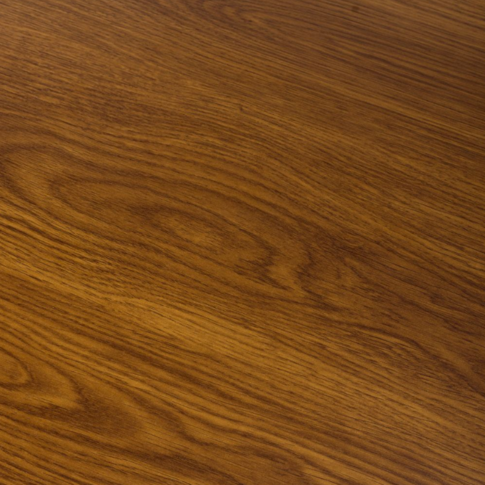 The Boston Square Table 800 x 800mm in Smoked Oak, showcases a luxurious wood veneer surface paired with a robust metal base.