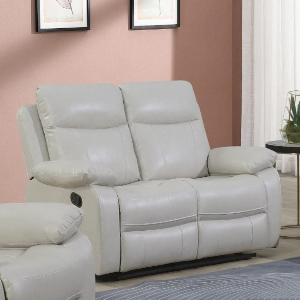 Brittas Recliner Sofa - Beige Leathaire