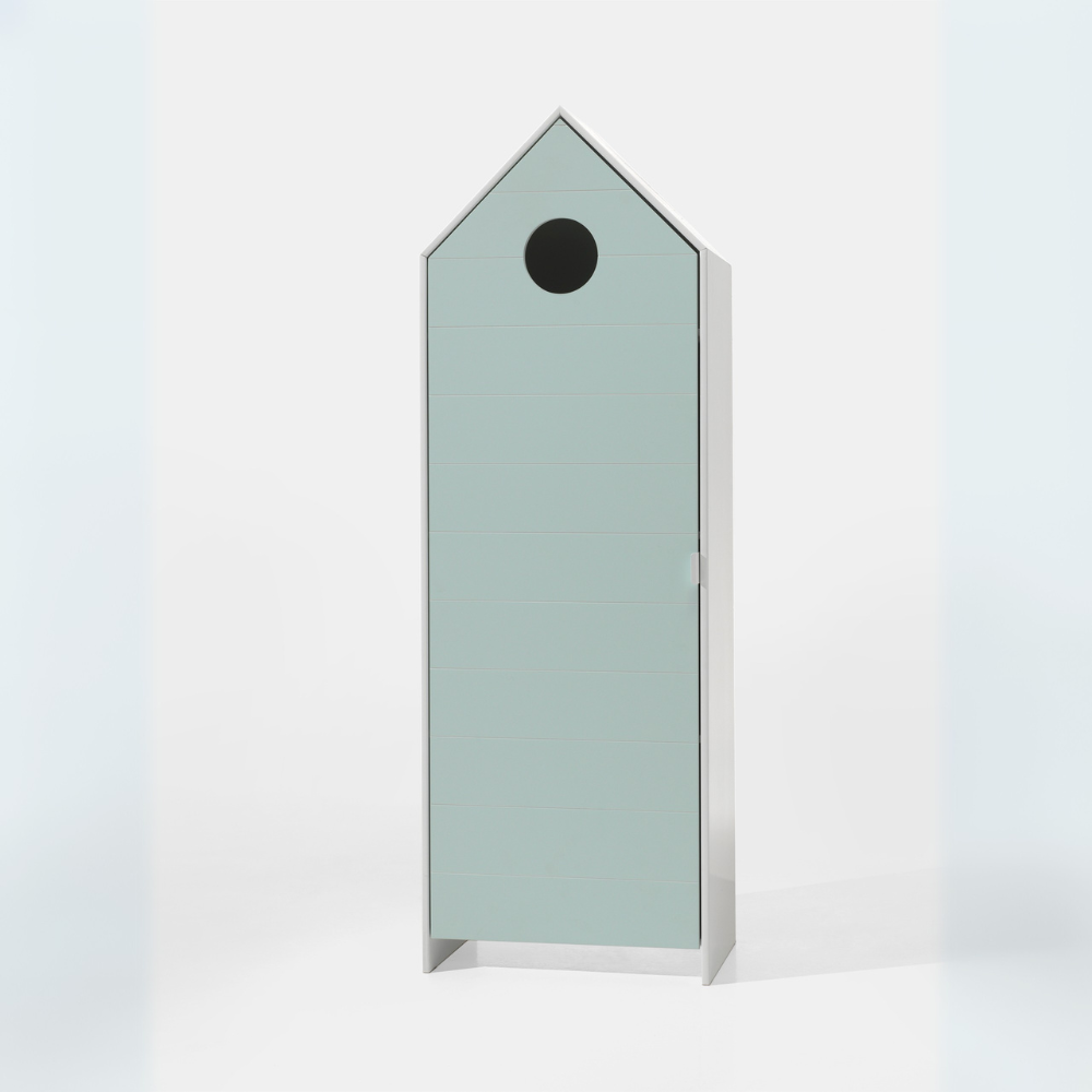 The Casami Kids 4 & 1 Open Door Wardrobe Set in Multicoloured features pastel colours of white, pink, mint green and grey, perfect addition to kids rooms