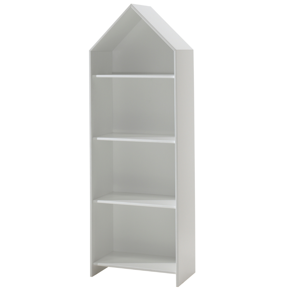 The VIPACK Casami Kids Open Wardrobe in White features beach house design, open shelves and closet space, making a playful and practical addition