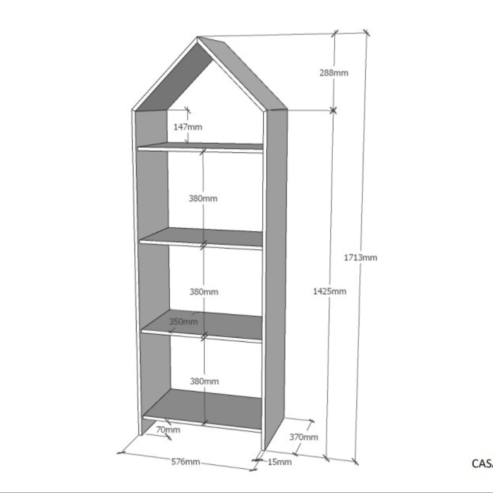 The VIPACK Casami Kids Open Wardrobe in White features beach house design, open shelves and closet space, making a playful and practical addition
