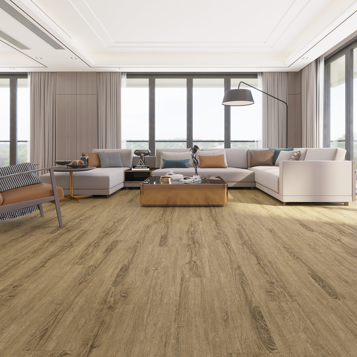 Liberty Rock Colorado Vinyl & SPC 5.2mm: 100% waterproof, acoustic underlay (18dB), scratch-resistant PU surface, and easy installation with Uniclic technology