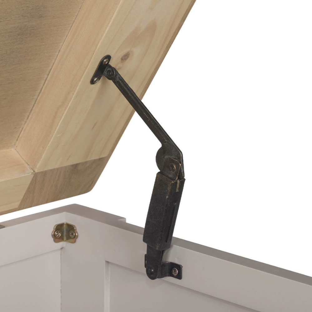 The Doune Blanket Box in Taupe features storage elegant solution with a slow-close lid, oak veneer top and ample space