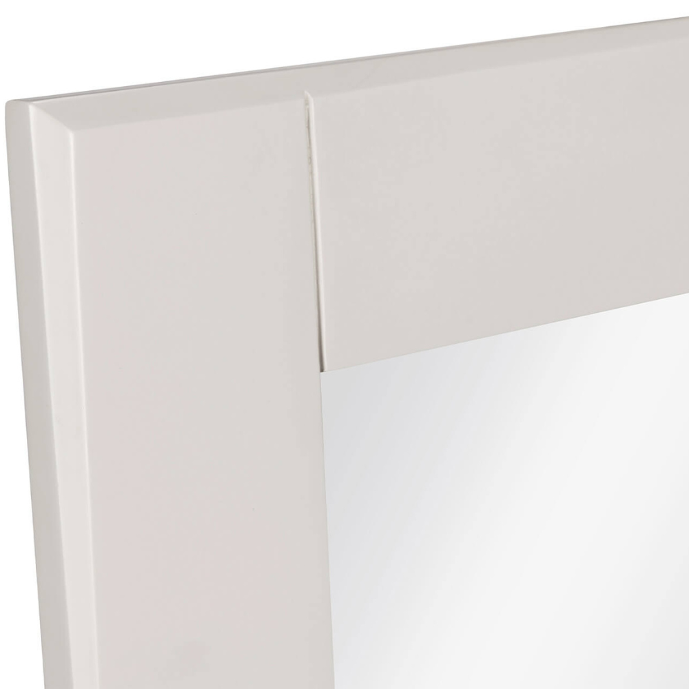 The Doune Mirror in Taupe with a painted frame and easy wall mounting. Perfect for enhancing bedrooms, hallways, or living areas.