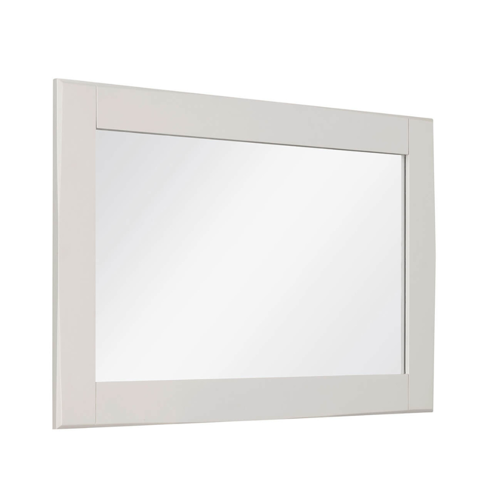 The Doune Mirror in Taupe with a painted frame and easy wall mounting. Perfect for enhancing bedrooms, hallways, or living areas.