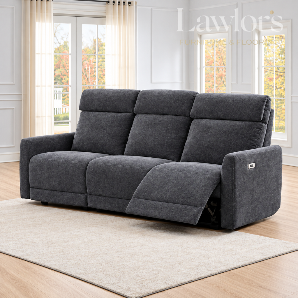 Enzo Recliner Sofa Set 3+1+1 - Dark Grey