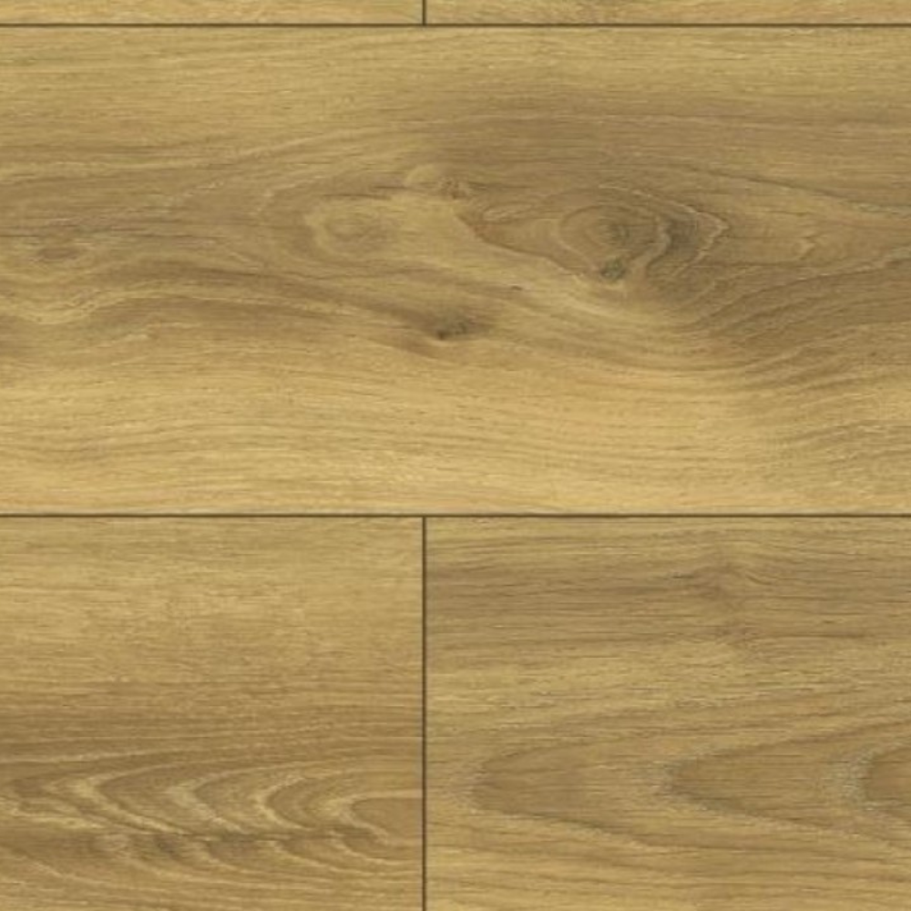 The Falcon Oak Laminate Flooring - 12mm features water resistant, AC6 durability, Express Click installation and a 40 year warranty