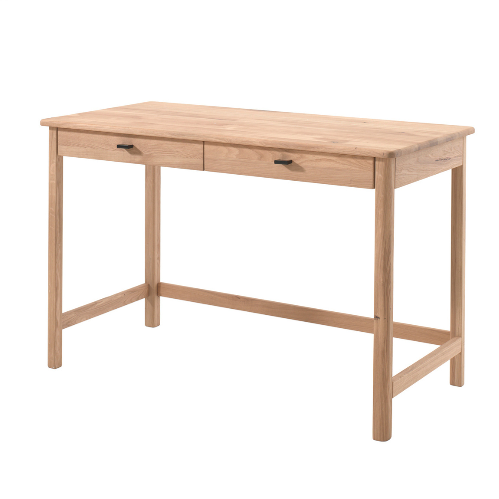 Crafted in European oak, the Forrest Kids Desk offers rustic style, a spacious worktop & 2 drawers for a practical workspace in a stylish natural oak finish