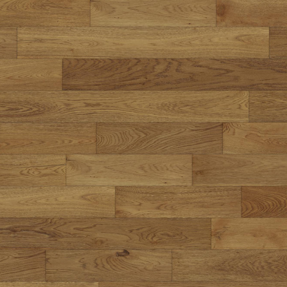The Harvest Oak Engineered Flooring features warm tones, brushed matt lacquer, multi-layer stability and easy installation for any interior