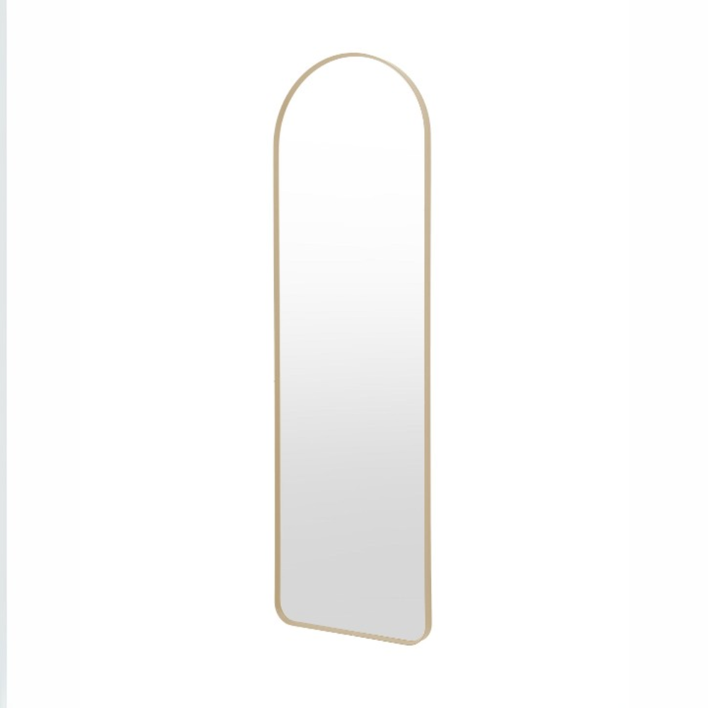 Add elegance with the Gallery Holworth Arch Mirror in Gold featuring a timeless arch design, gold frame, and versatile style.