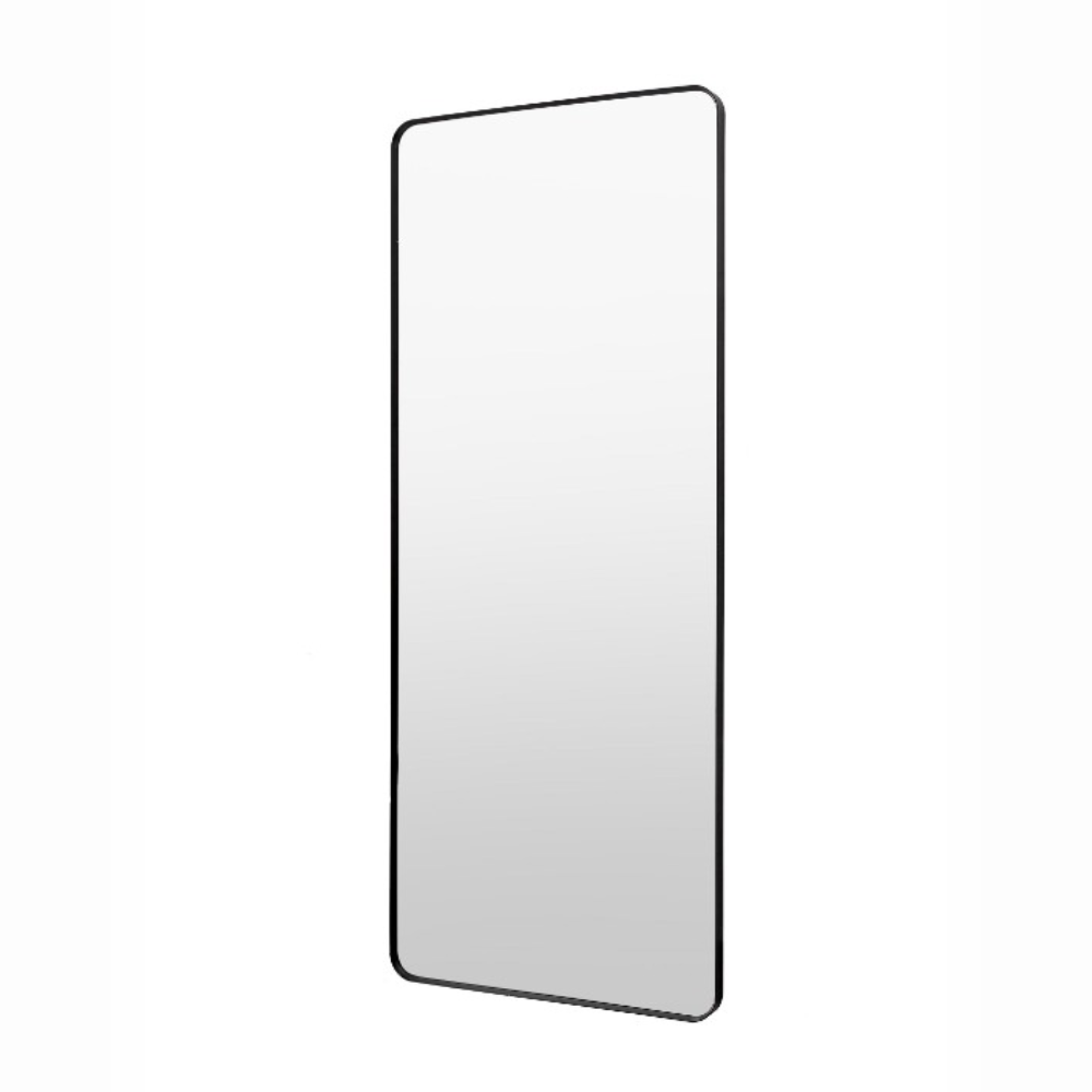 The Gallery Holworth Leaner Mirror in Black offers a sleek frame and full-length design, perfect for any modern or classic space.