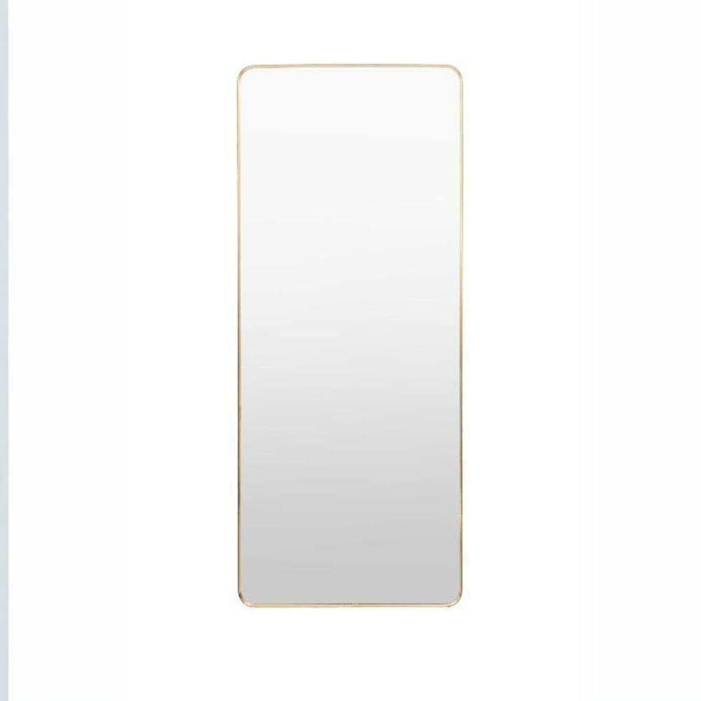 The Gallery Holworth Leaner Mirror - Gold offers full-length mirror with sleek gold frame, adding elegance and space to any room