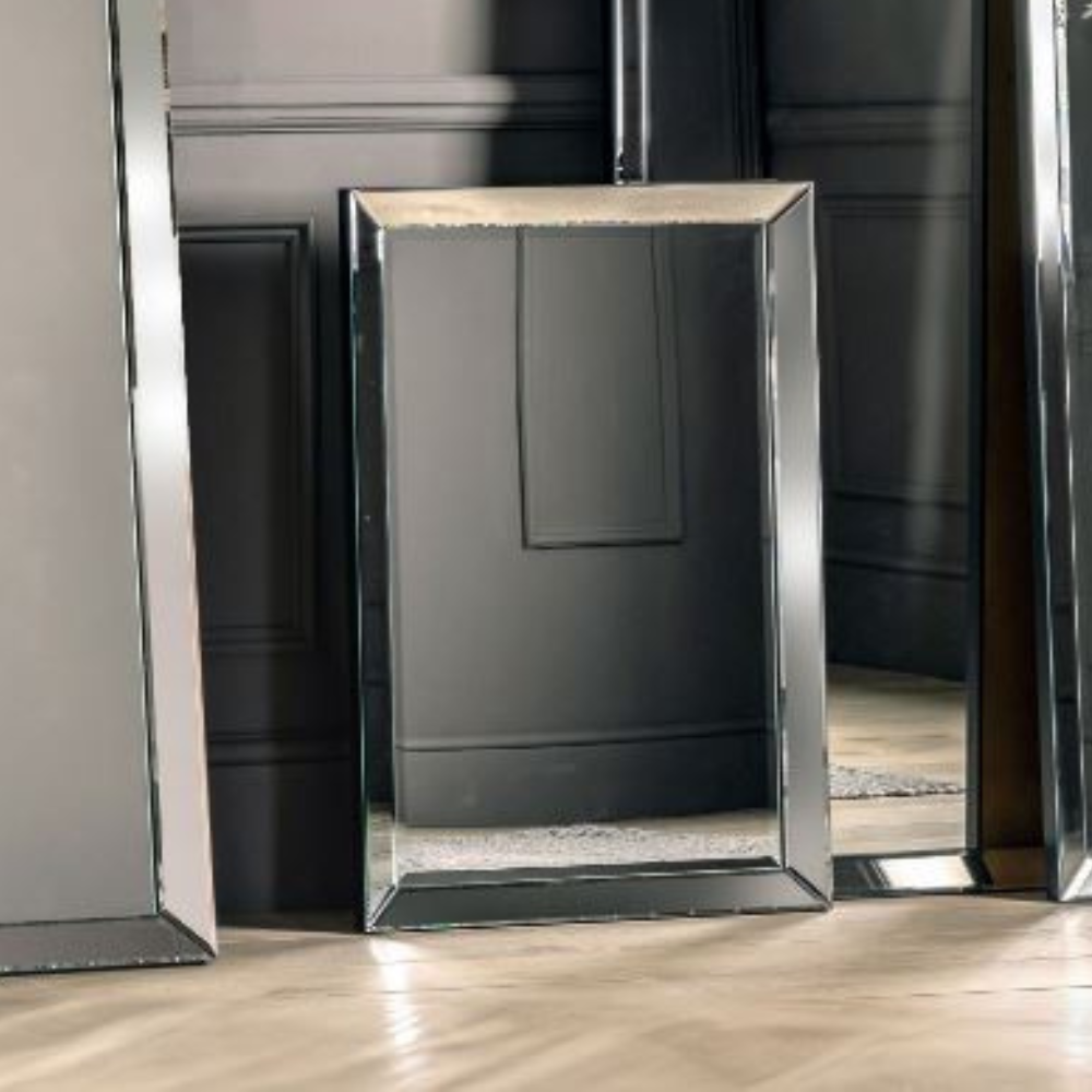 The Gallery™ Luna Rectangle Mirror in Silver has a glass frame, which is simple and elegant, suitable for a range of interiors.