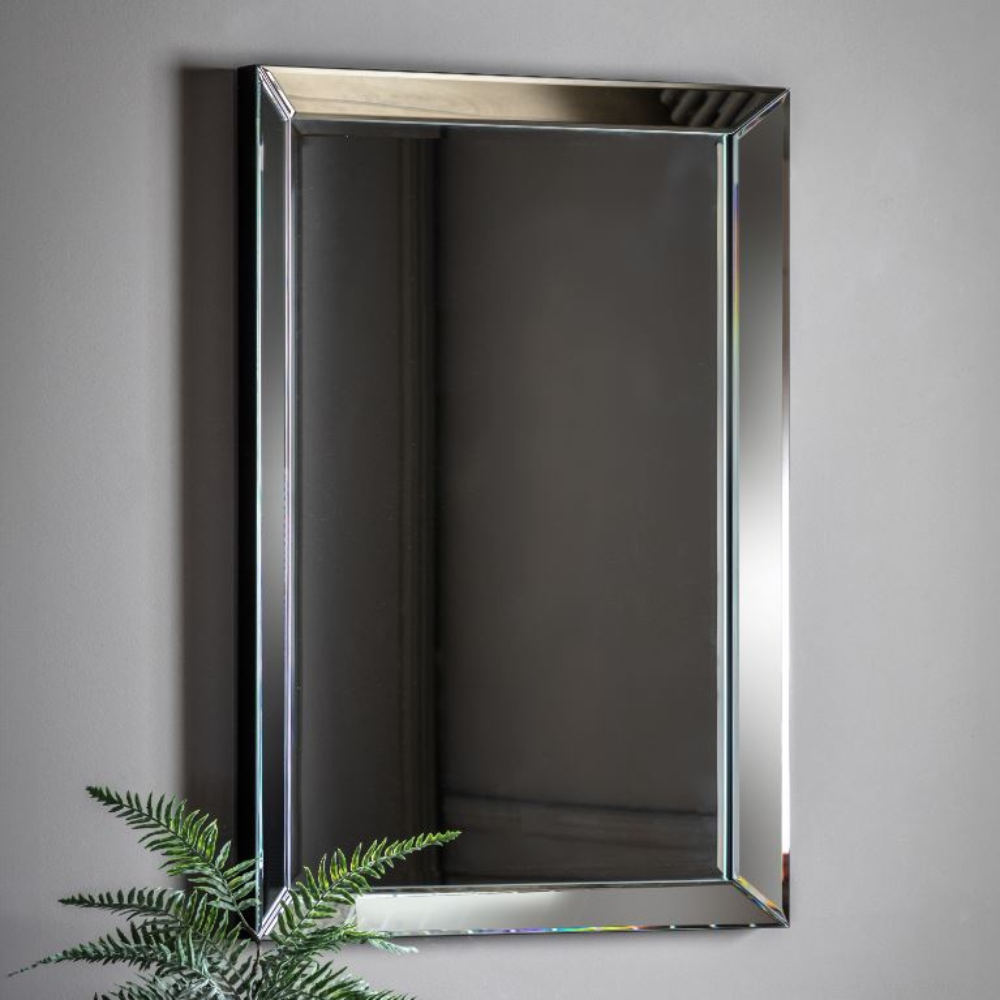 The Gallery™ Luna Rectangle Mirror in Silver has a glass frame, which is simple and elegant, suitable for a range of interiors.