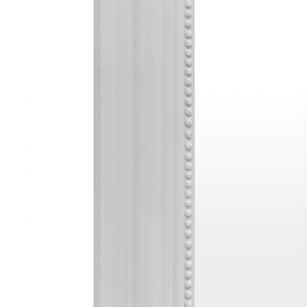 The Gallery Sherwood Large Rectangle Mirror in Stone adds light and depth with its classic frame and durable design.