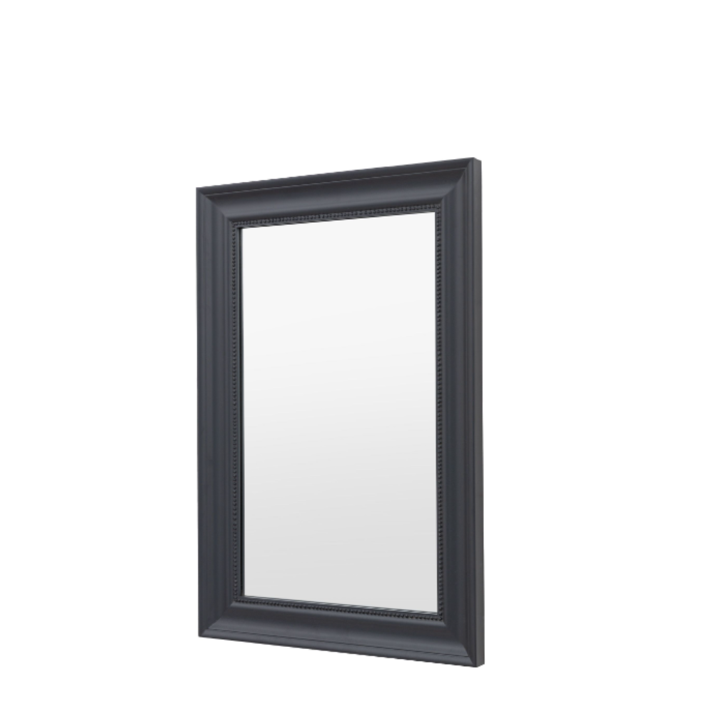 The Gallery Sherwood Rectangle Mirror in Lead features a classic design, lead finish and durable frame.