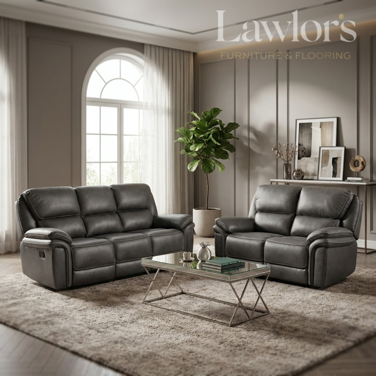 Glendale Recliner Sofa Set 3+2 - Slate Navy