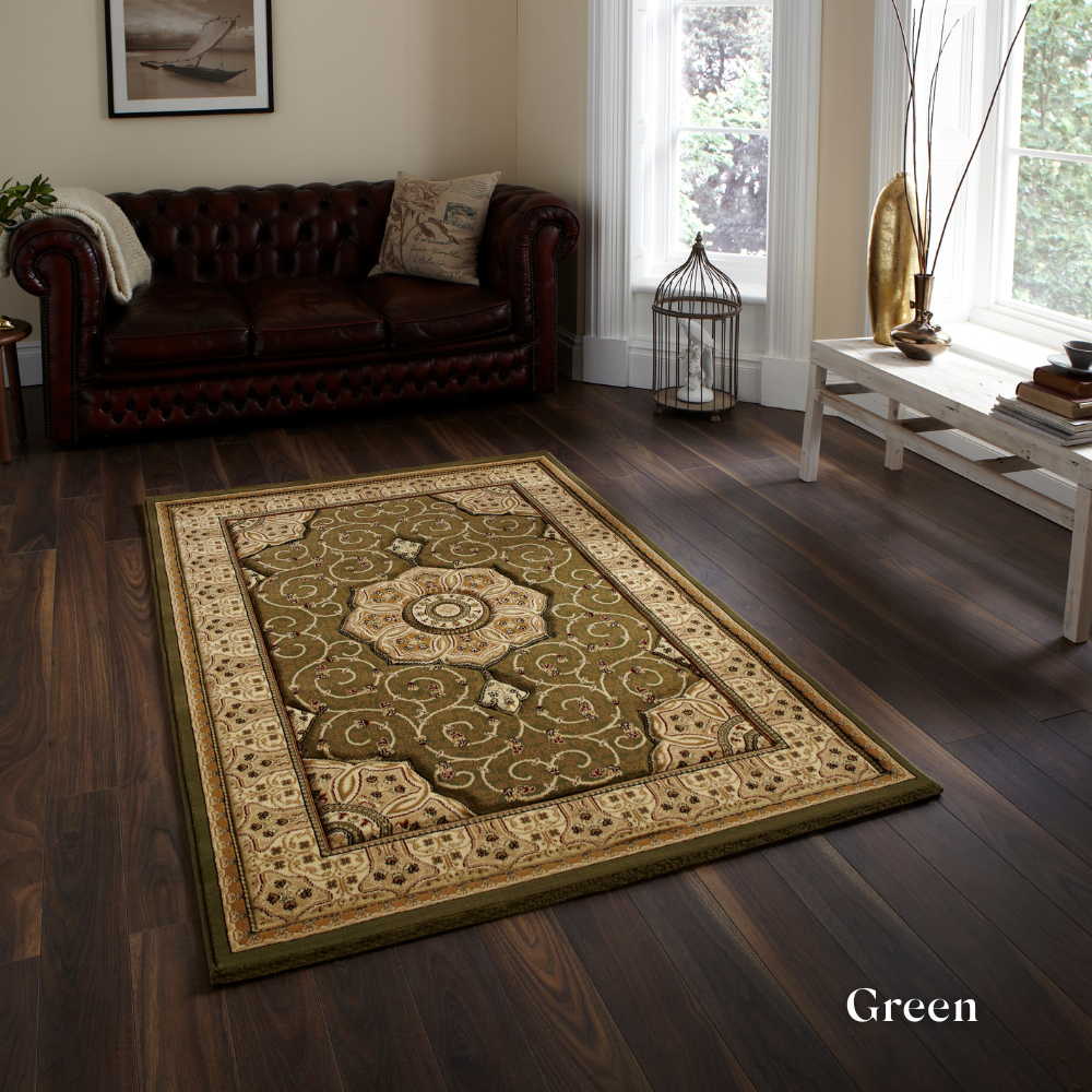Redefine your style look with the Heritage Traditional Machine Made Rugs Range featuring high density weave, hand carved detail and smooth polyester pile.