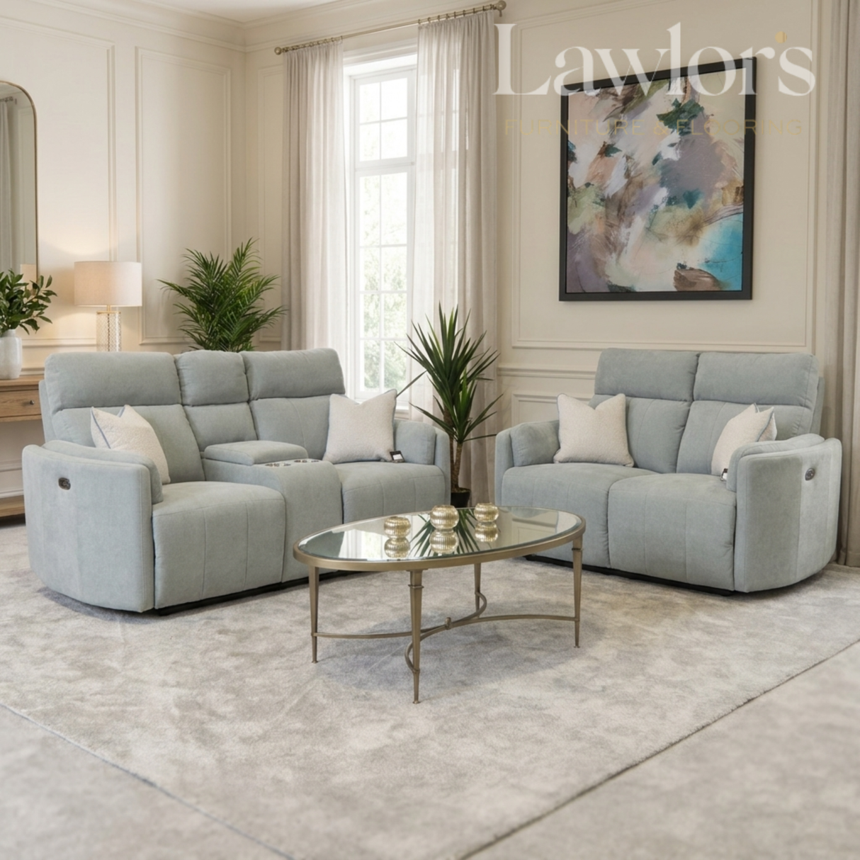 Jorah Fabric Sofa Set 3+2 - Grey