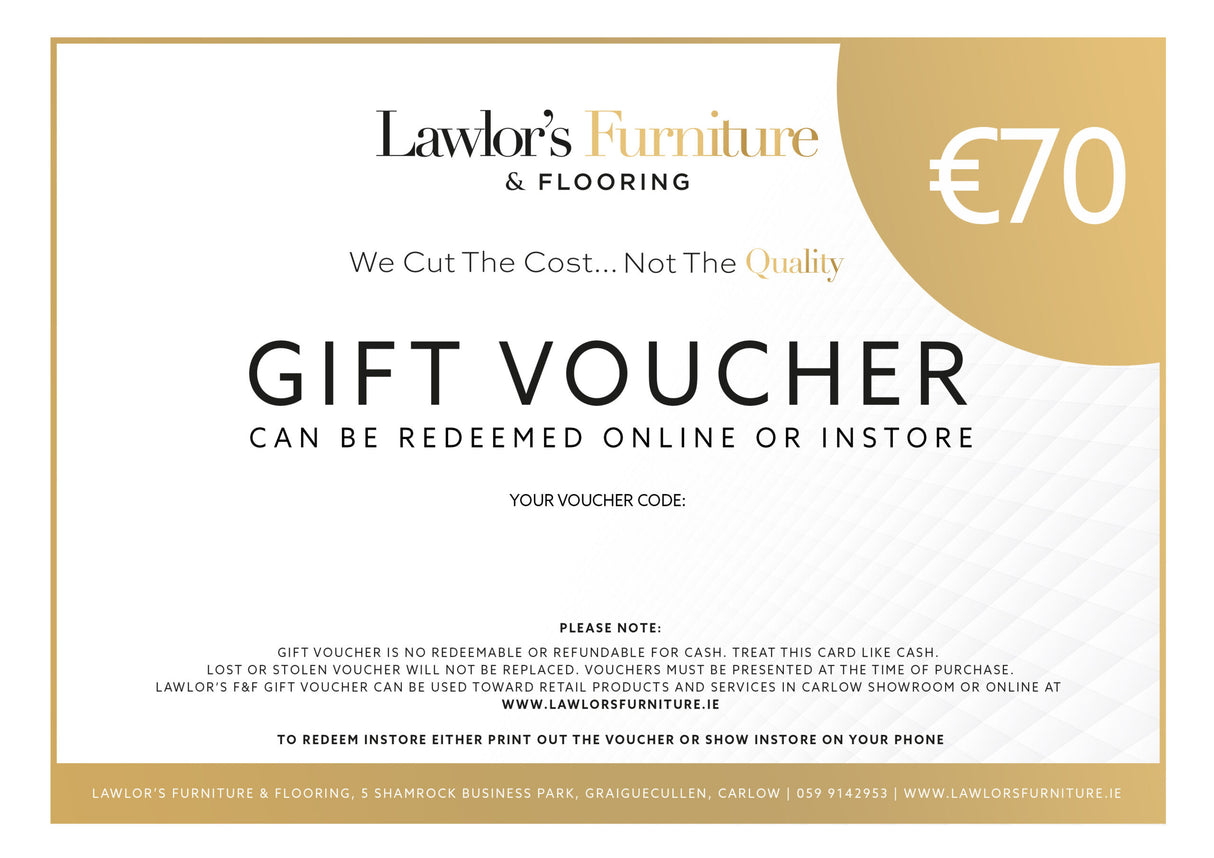 Lawlor's Printable Gift Voucher