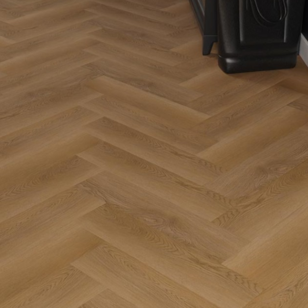 Lion Bro SPC Max Flooring 7mm offers a thick SPC core ensuring enduring beauty and stability, herringbone design and is 100% waterproof