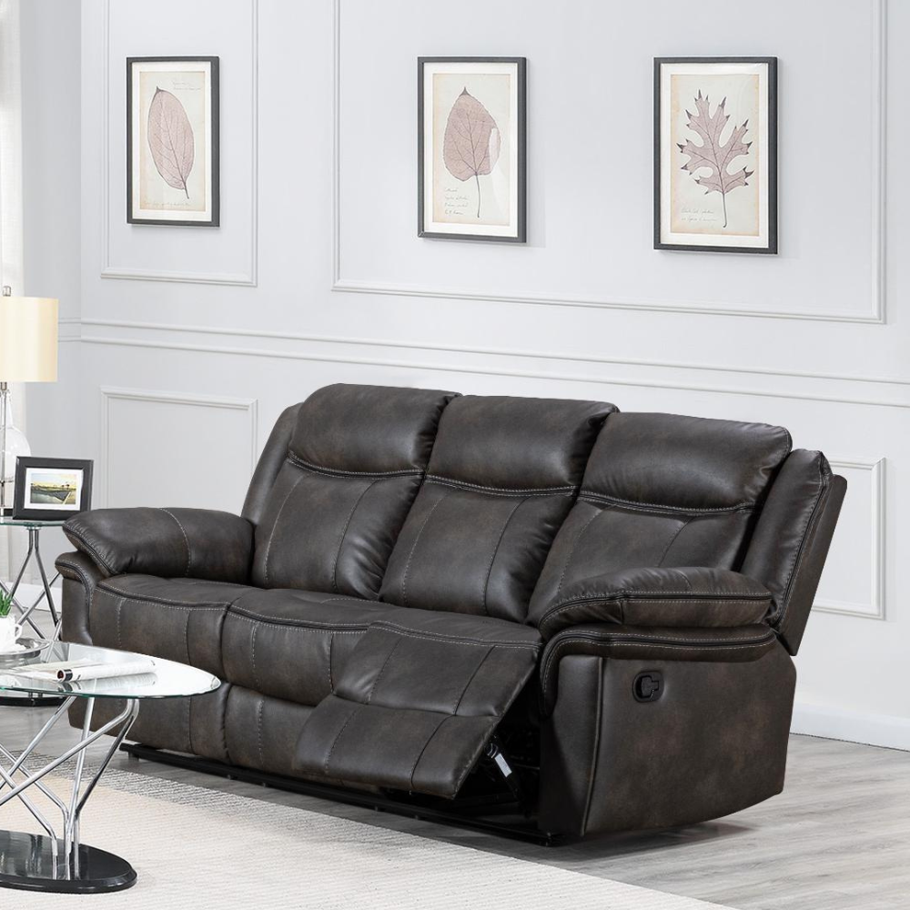 Lismore Recliner Sofa - Grey Leathaire