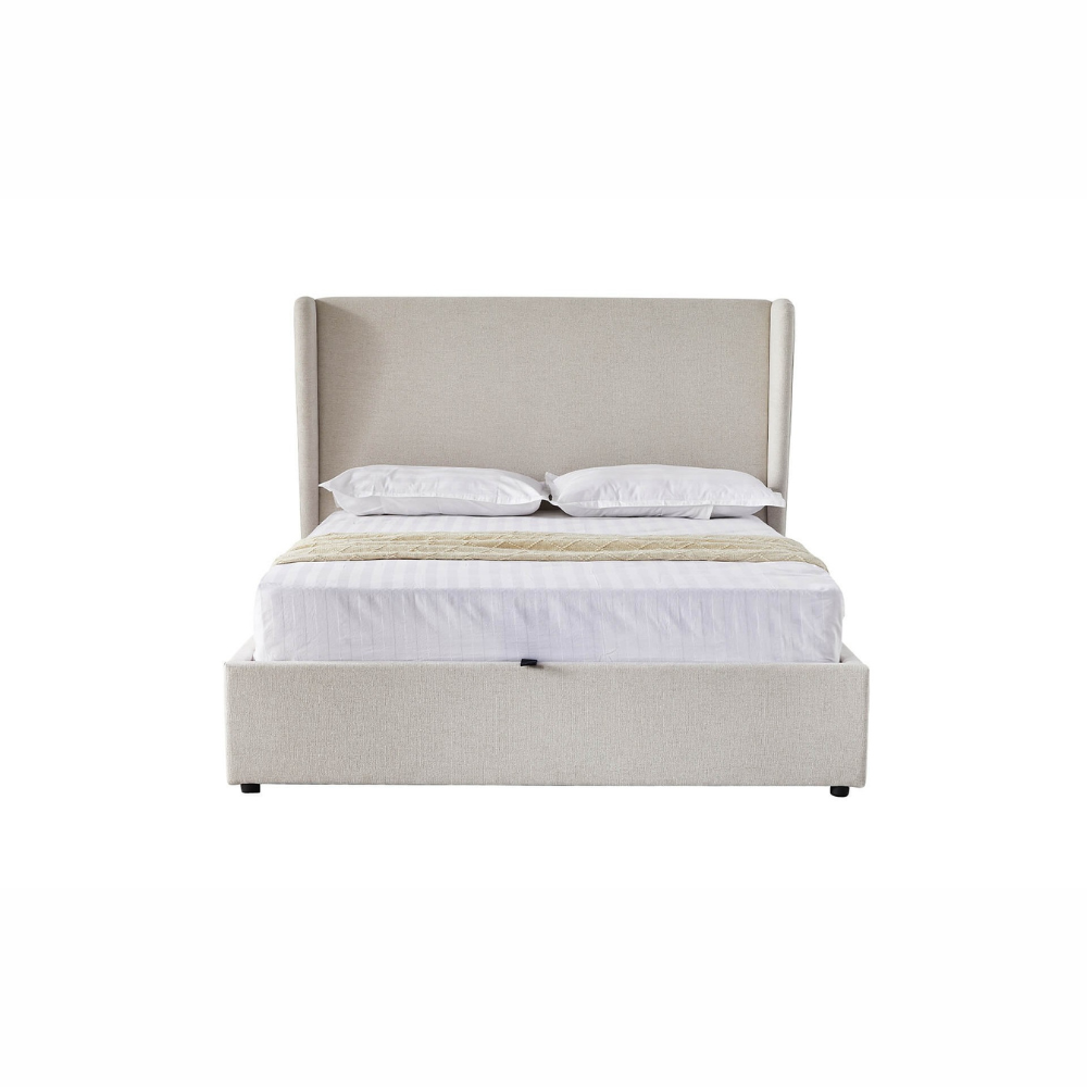 The Meadow Ottoman Bed in Cashmere combines elegant design, generous storage and a supportive slatted base for a stylish and practical bedroom upgrade