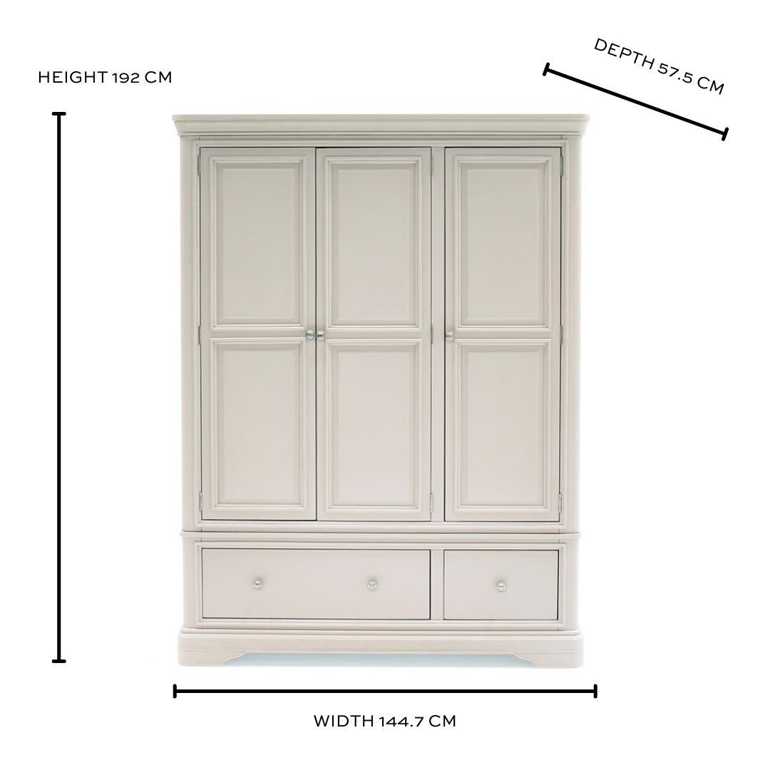 Marven 3 Door Wardrobe with Drawer