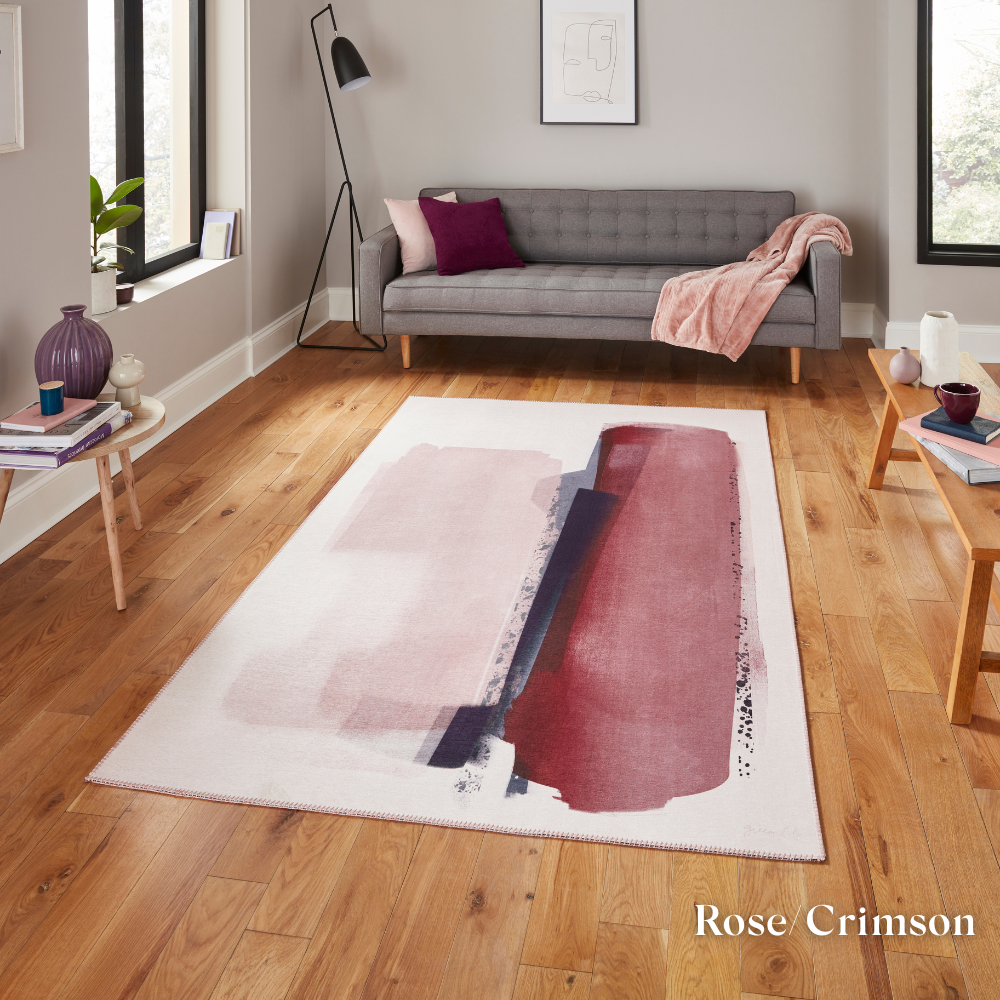 Enhance any room with the Michelle Collins Rugs offering hand tufted wool and digitally printed polyester options in two sizes for a stylish, modern touch.