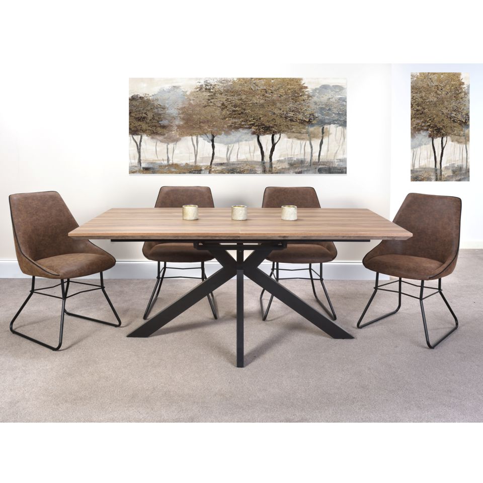 Malin Extending Dining Table 1800mm-2200mm Light Walnut