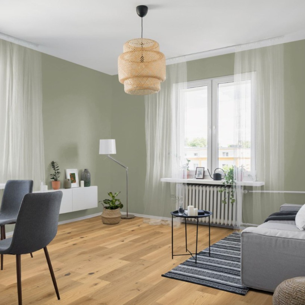 The Prestige Oak Engineered Flooring - 15mm features natural grains, European craftsmanship, easy installation and a durable matt lacquer finish
