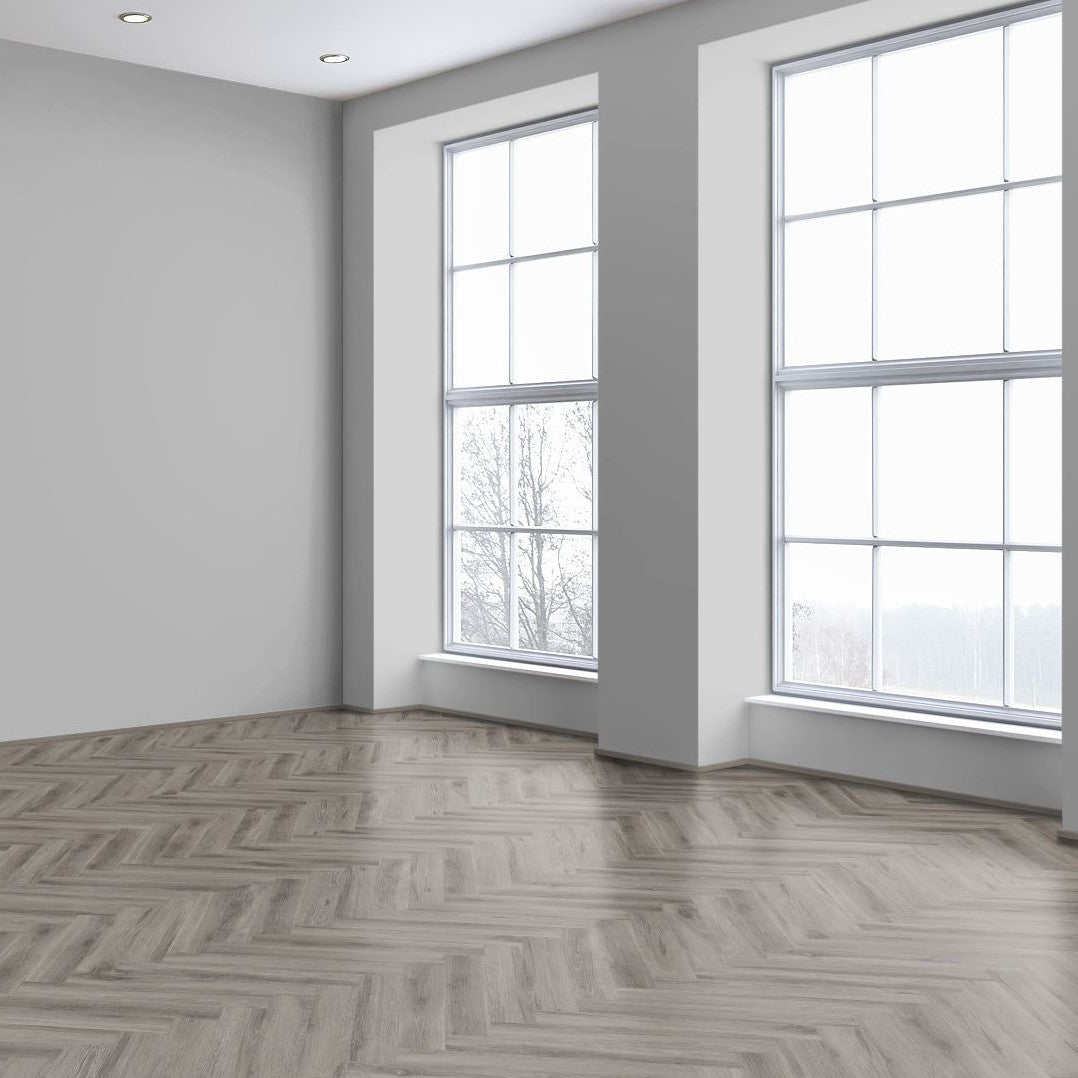 Rustic Grey Oak Herringbone (SPC)