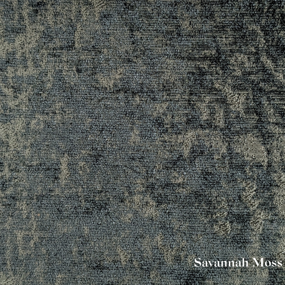 Savannah Moss fabric swatch, a natural greenish tone, available for Faith & Ethan Headboards and Divans