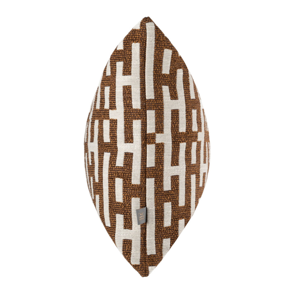 Scatter Box Cushion Hugo - 43x43cm Cognac. Crafted in Ireland with a luxurious fabric blend and feather filling for comfort and elegance. Perfect for any home.