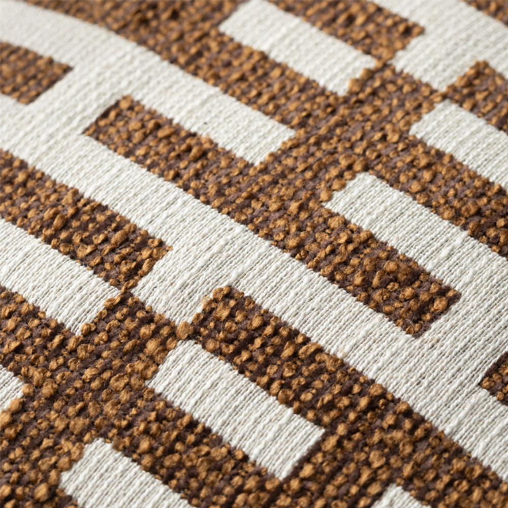 Scatter Box Cushion Hugo - 43x43cm Cognac. Crafted in Ireland with a luxurious fabric blend and feather filling for comfort and elegance. Perfect for any home.