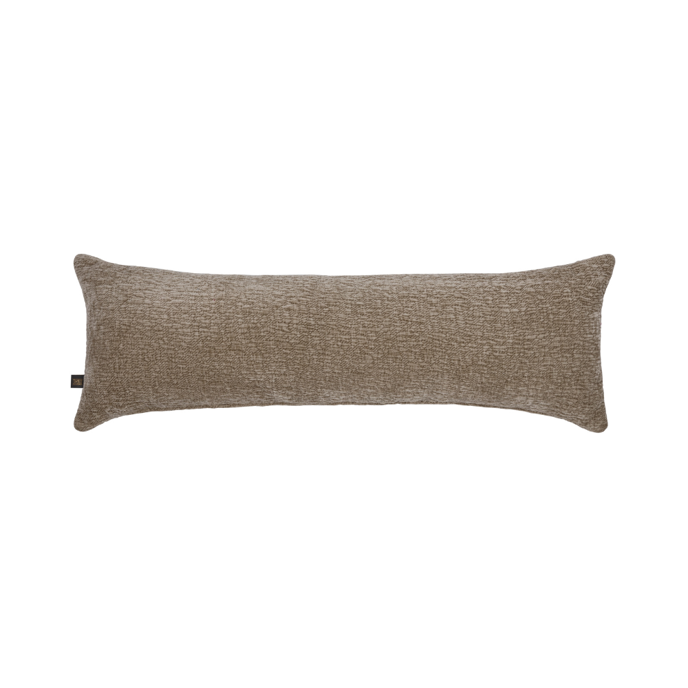 The Scatter Box Piper Lumbar Natural Cushion 30x95cm features ripple-textured velvet, soft fibre filling, a knife-edge finish & is handcrafted in Ireland.