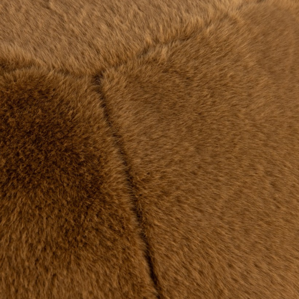 The Scatter Box Pod - Ralph, Cognac 90x90cm features an Irish made faux fur pod with feather filling for luxurious comfort & timeless soft furnishing style