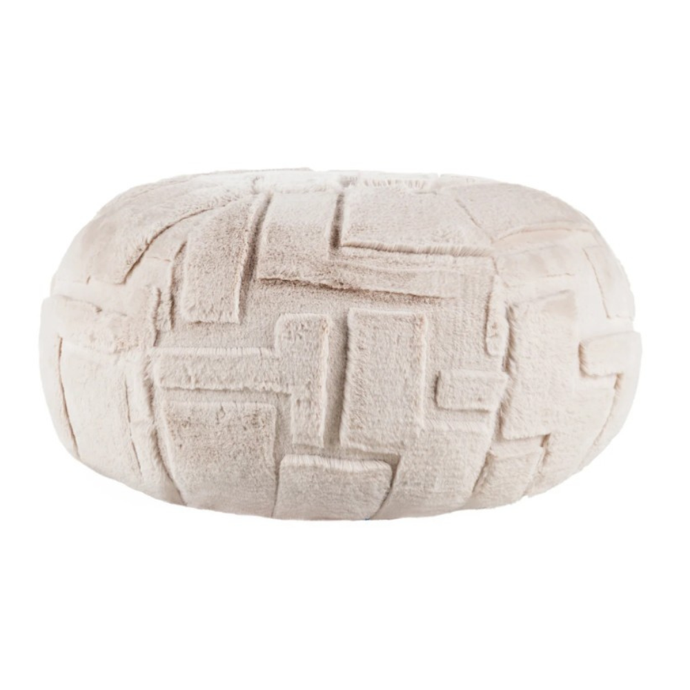 The Scatter Box Pod - Tovi, Natural 90x90cm features an Irish made faux fur pod with feather filling for luxurious comfort & timeless soft furnishing style