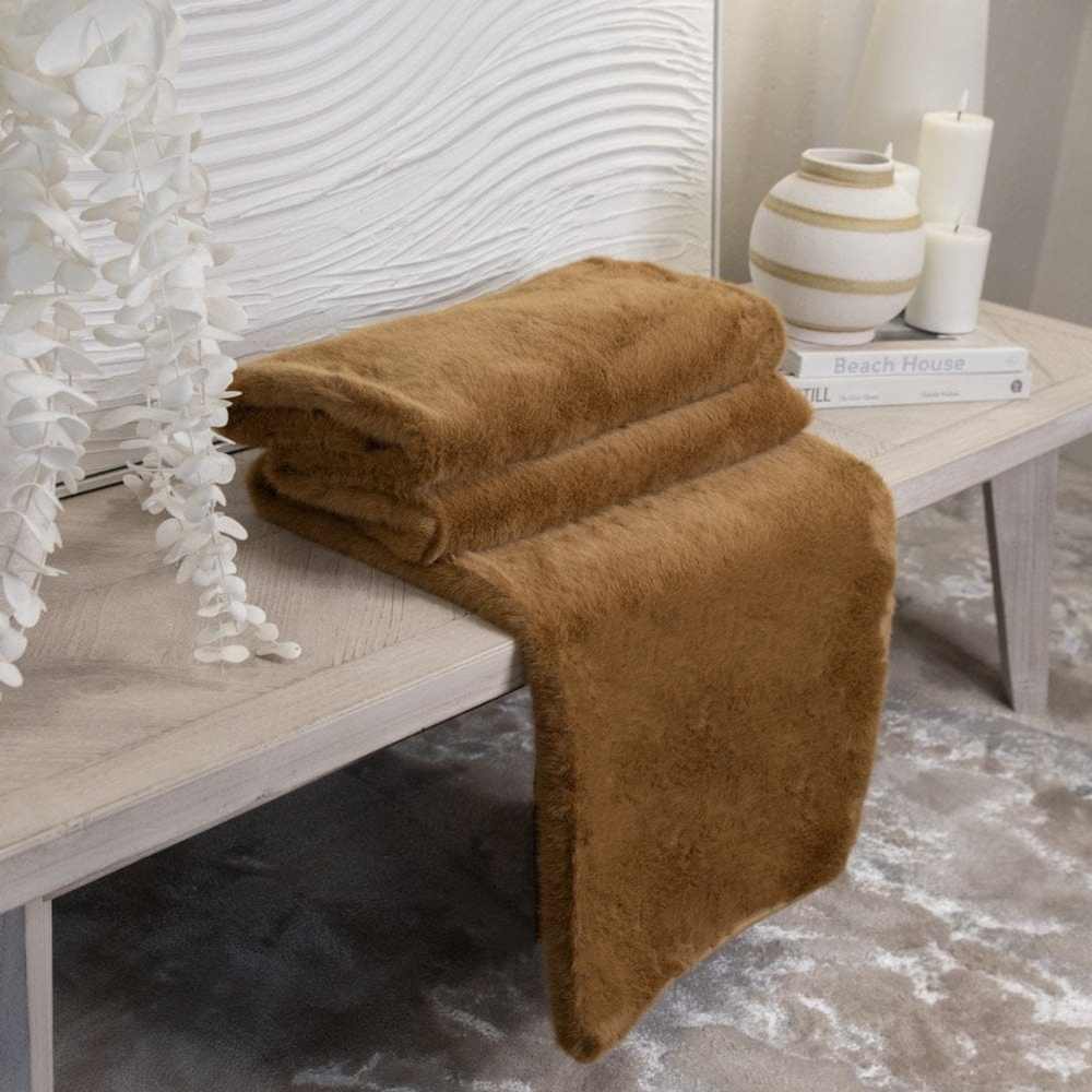 Scatter Box Throw, Ralph - 130x170cm Cognac