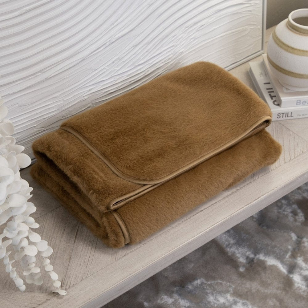 Scatter Box Throw, Ralph - 130x170cm Cognac