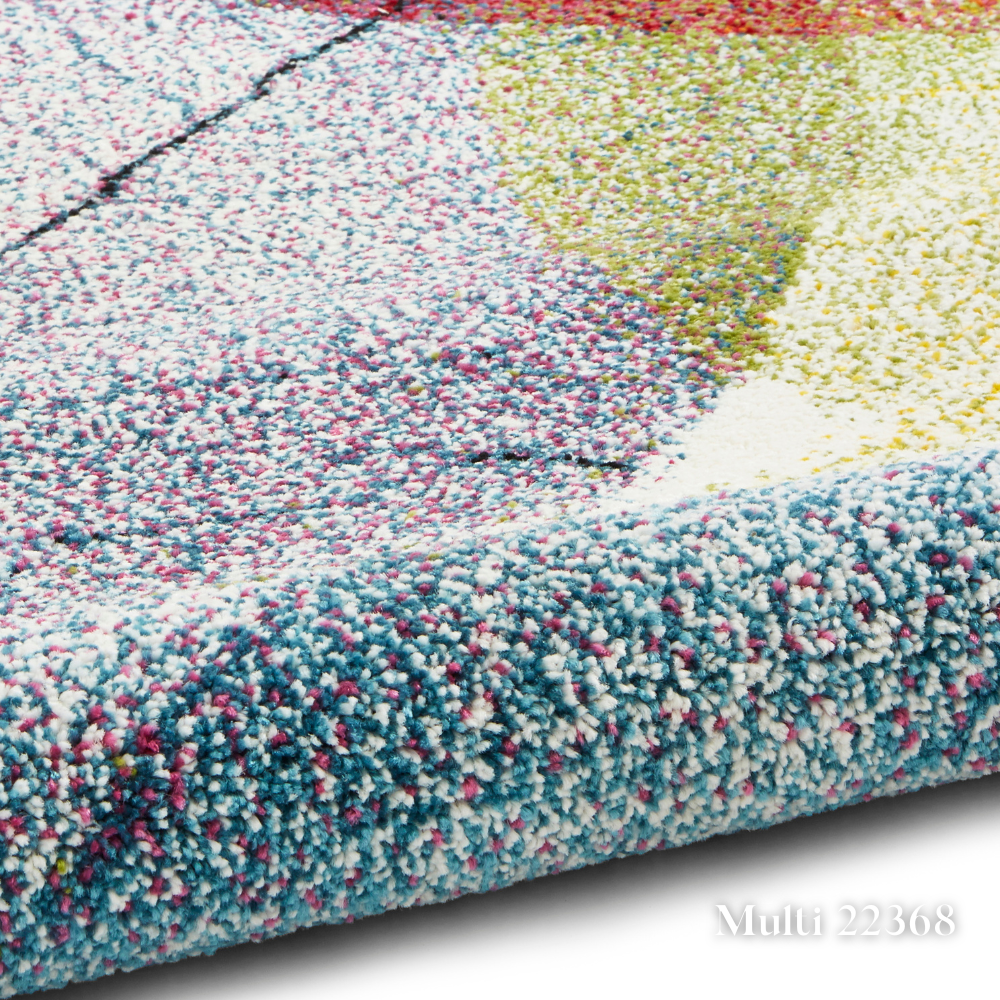 Upgrade you home with the Sunrise Modern Abstract Machine Made Rugs Range featuring bold abstract design, hand carved texture and stain resistant softness.