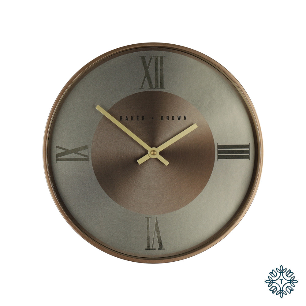 Baker & Brown Bronze Clock